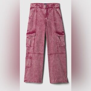 GAP - Kids Low Rise Stride Baggy Cargo Jeans  // Color:Beet Red